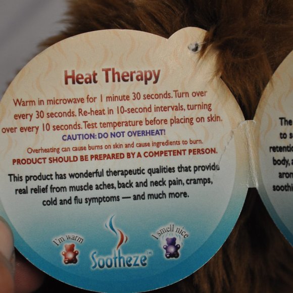 plush sootheze chocolate bear NWT stuffed animal (496w) - Picture 9 of 11